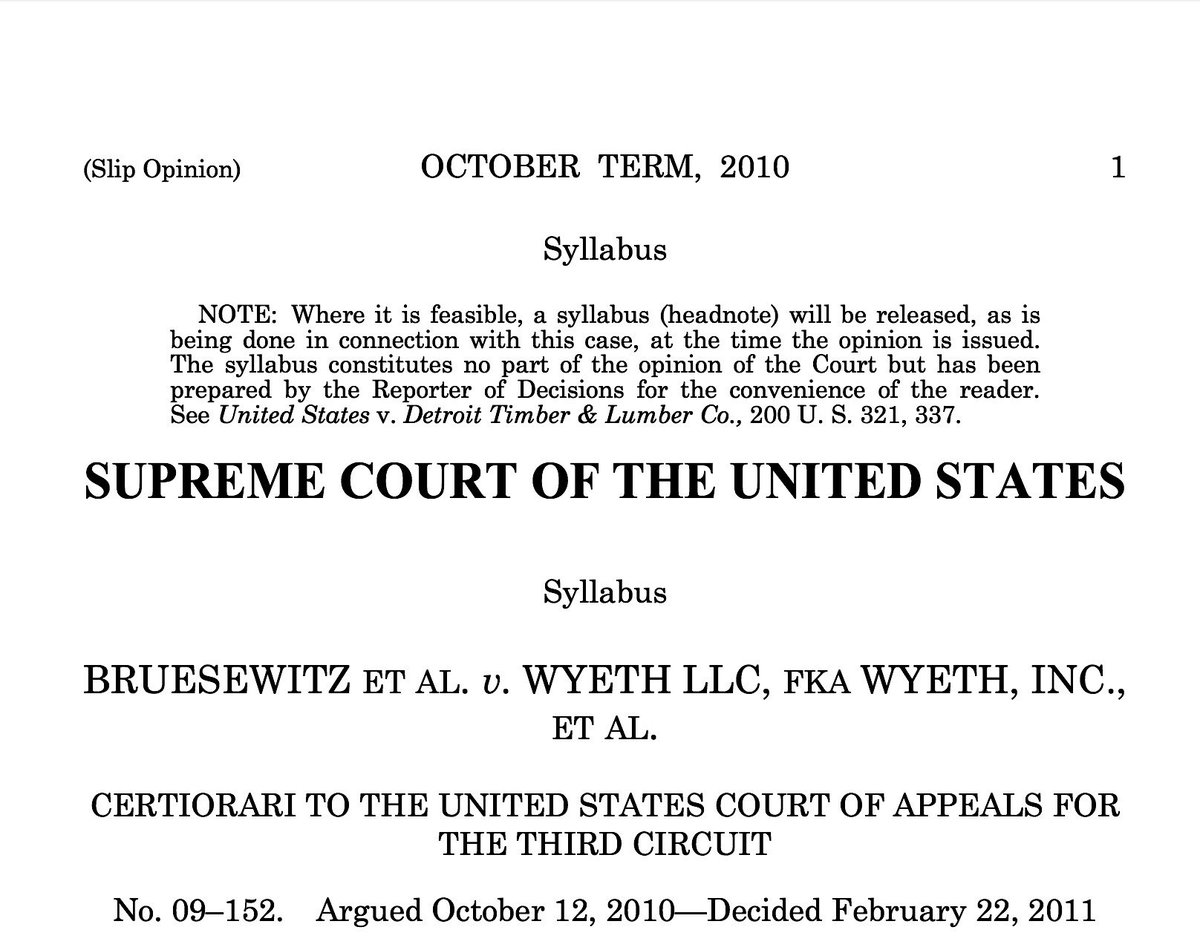 A 6-2 Decision By The U.S. Supreme Court Gave Drug Companies Total Liability Protection For Injuries And Deaths Caused By Government Mandated Vaccines. The National Vaccine Information Center Called The Decision 'Betrayal'. https://www.supremecourt.gov/opinions/10pdf/09-152.pdf #QAnon  #Vaccine  #Autism  @potus
