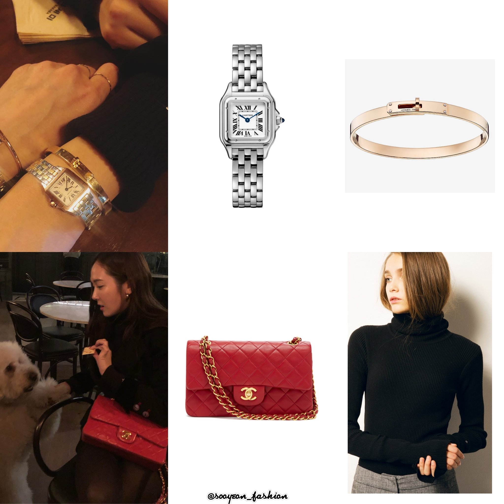 jsy fashion on X: [JESSIBO] 190628  CARTIER :  Ballon Blue De Cartier Watch, $4,600  BLANC &  ECLARE : Constance Top, $85  CHANEL : Gabrielle  Small Hobo Bag, $3,900