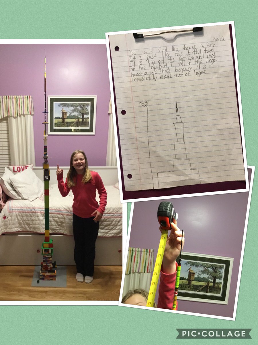 #RSSeLearning Katie's Tall Tower!  Way to go on building it 7 ft. 11 in. tall!