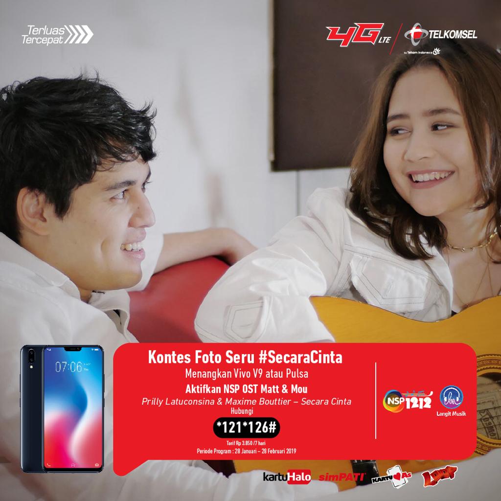 MDMusic_ID's tweet photo. Mau punya handphone VIVO V9? Follow @@NSP1212official  @MDMusic_ID sambil ikutan Kontes “Foto Seru bareng Pasangan #SecaraCinta”  dan aktifin NSP OST Film #MattNMou "Secara Cinta" dengan aktivasi melalui UMB *121*126# #NSPMattMou https://t.co/a7HAfLLbog