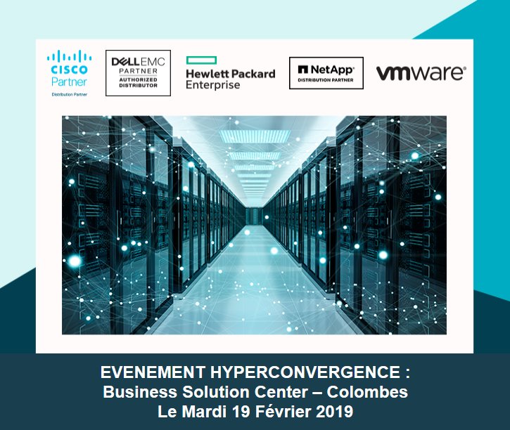 Ne manquez pas l'évènement #Hyperconvergence @TechData_FR le 19 février #BusinessSolutionsCenter. Découvrez la solution #HPE #SimpliVity : ateliers techniques/démos &amp; échanges avec les équipes TD &amp; HPE. Avançons ensemble sur vos projets. Inscrivez-vous ! ow.ly/qUw230nr3cv
