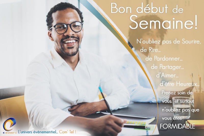 eevents237's tweet image. Les meilleures choses qui arrivent dans le monde de l'entreprise ne sont pas le résultat du travail d'un seul homme. 
C'EST LE TRAVAIL DE TOUTE UNE ÉQUIPE.

La E-EVENTS'S TEAM vous souhaite de passer une agréable semaine!

#237RaisonDyCroire🙏🏾
#AimerPartager 👍🏾
#EeventsCameroun🇨🇲