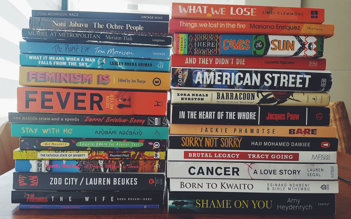 BlckPorcelain's tweet photo. I read 30 books last year. Impressive considering the state I was in.
Binti (Nnedi Okorafor) now belongs to my nephew and I Was Behind You (Nicolas Fargues) was an e-book. #2018Reads https://t.co/cyo6ZaIoyY