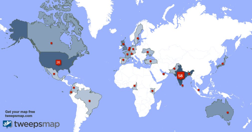 Special thank you to my 30 new followers from India, USA, and more last week. tweepsmap.com/!aviralagarwal2