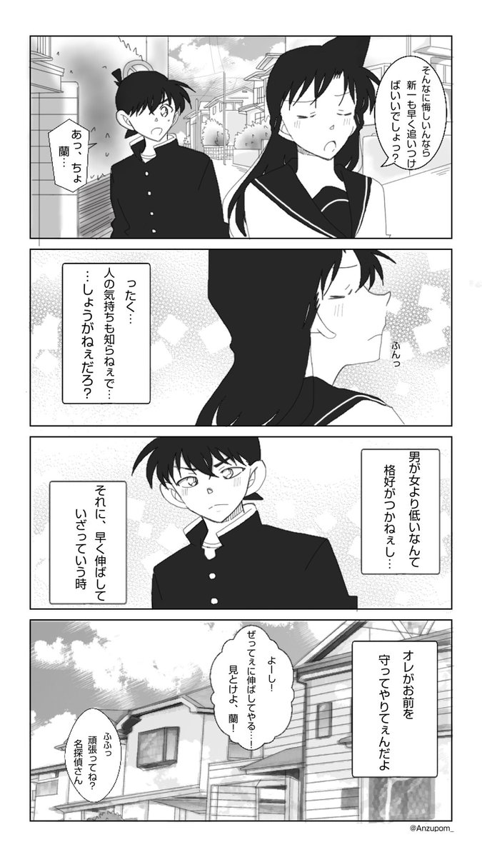 あんず On Twitter 新一と蘭 中学生時代 後に恋人となる二人