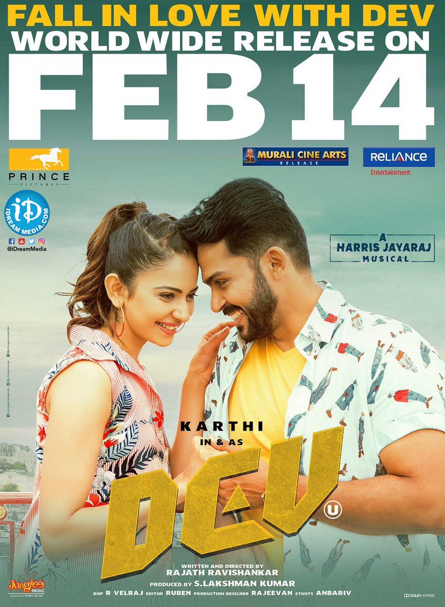 iDreamMedia's tweet image. .@Karthi_Offl's #Dev censored with "U" and gearing for February 14th release!!

#Karthi @Rakulpreet @RajathDir @Jharrisjayaraj 

#DevonFeb14 #iDreamMedia

Subscribe to bit.ly/IDreamMedia