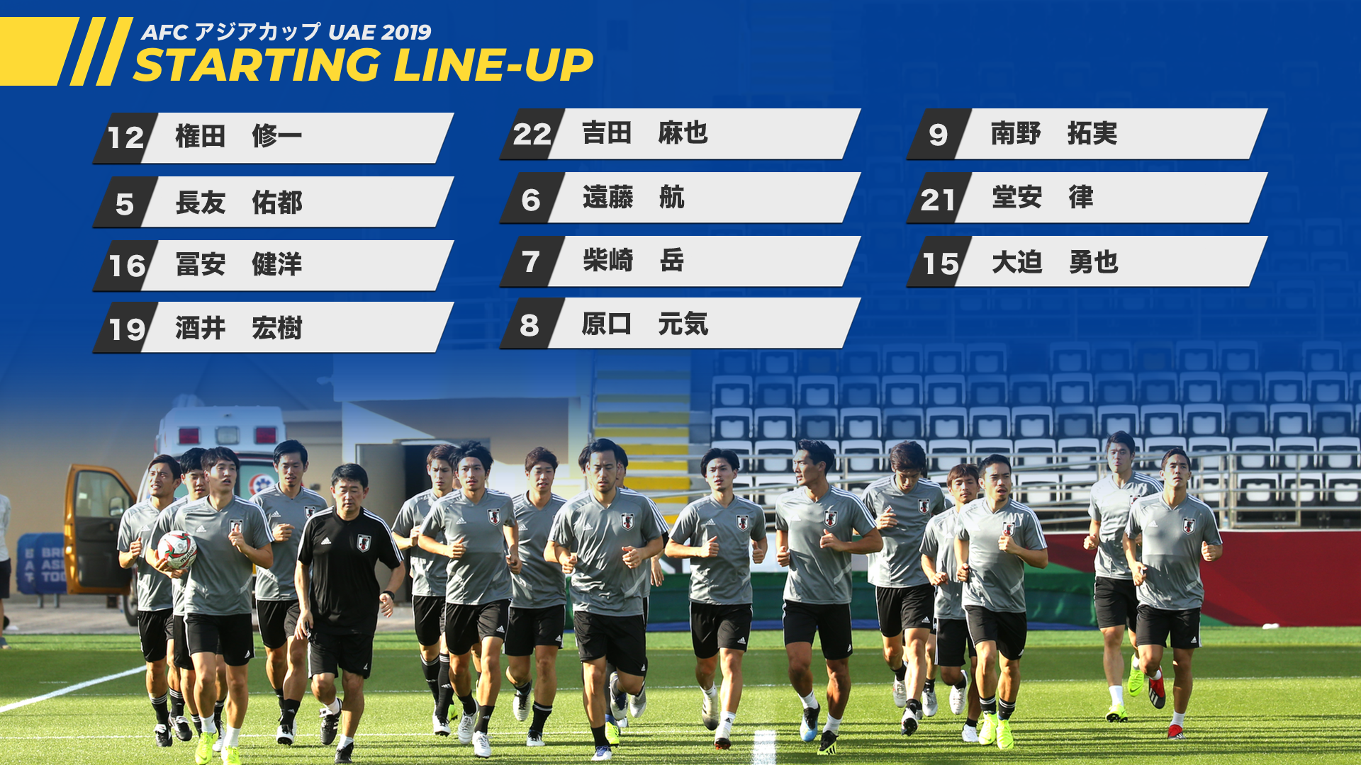 ｊリーグ 日本プロサッカーリーグ 日本代表のスタメンが発表 いよいよアジアカップ準決勝 強豪イランとの一戦は23時キックオフ Asiancup19 アジアカップ 王座奪還 Samuraiblue Daihyo ｊリーグ T Co F6v5prwyo5 Twitter