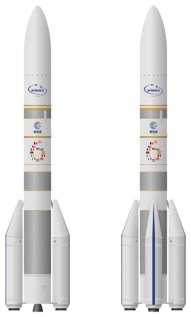 Even though  @SpaceExplorerW will talk about Ariane5 a lot, let me introduce the next launcher from ESA/CNES/ArianeGroup : Ariane6 !Not reusable, but ultra performing launcher using Vega-C first stage as SRB, it’ll deploy >11T to GTO on 2020 !