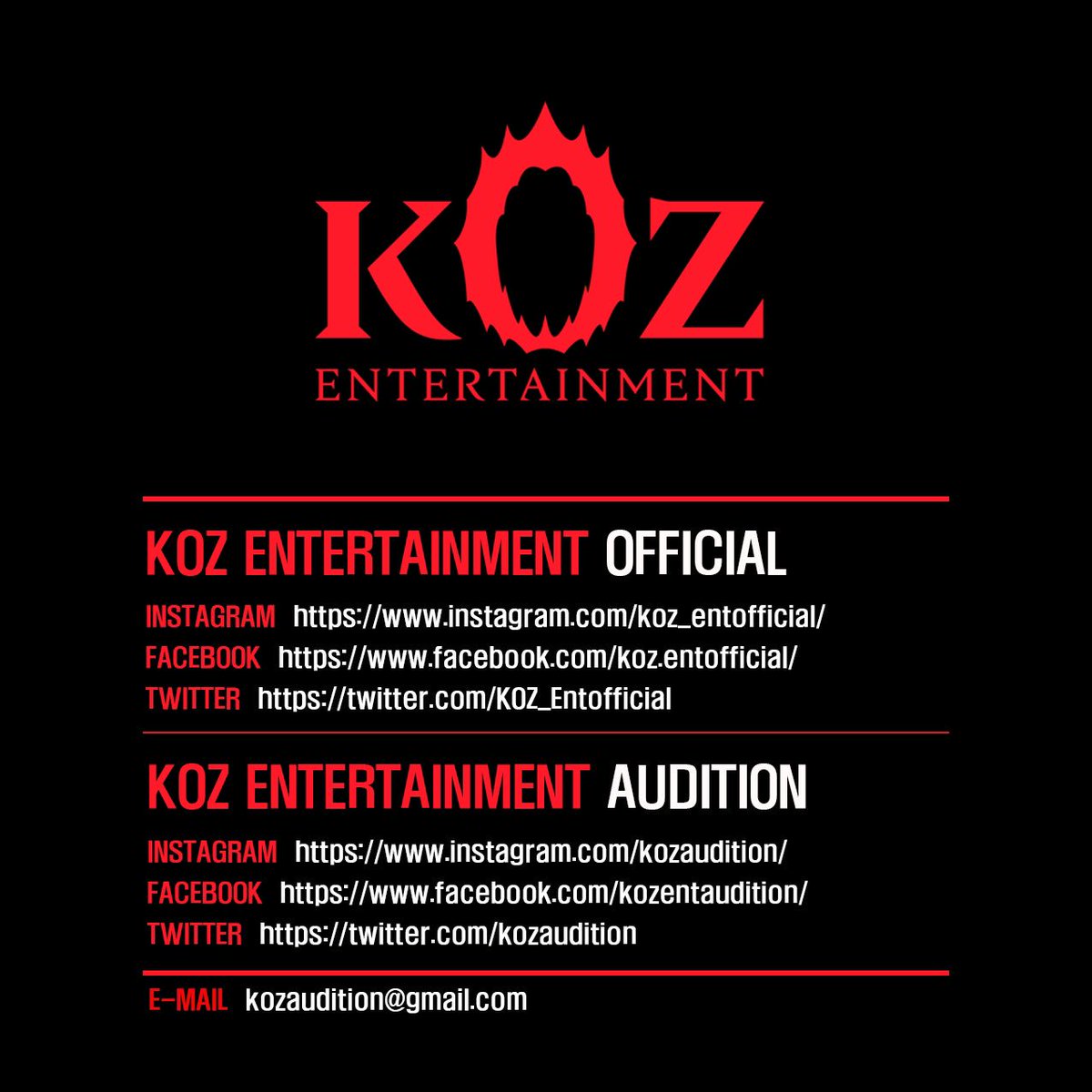 KOZ ENTERTAINMENT OFFICIAL (@KOZ_Entofficial) | Twitter