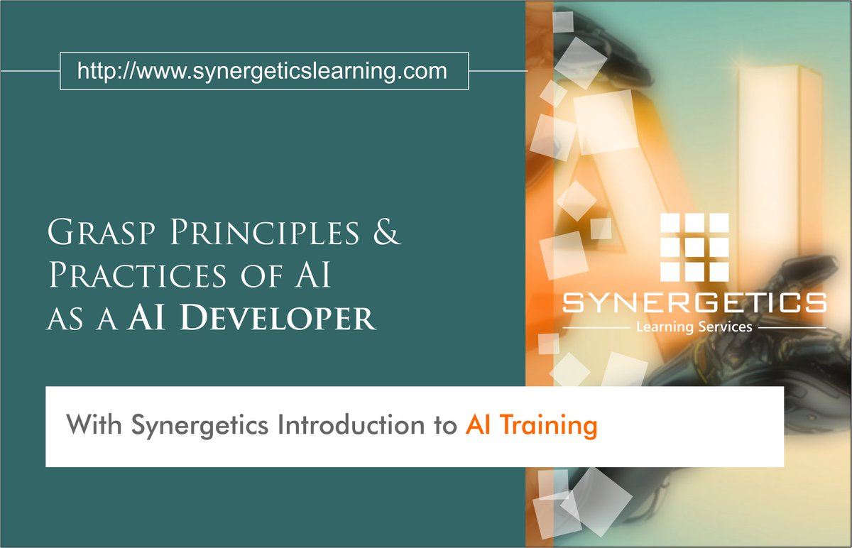 synergetics1's tweet photo. Learn Principles &amp; Practices of AI!
#ai #artificialintelligence #aideveloper #aiprinciples #aipractices #synergeticsai
Know more: https://t.co/sOT5az1ugq https://t.co/thCrcBel5h