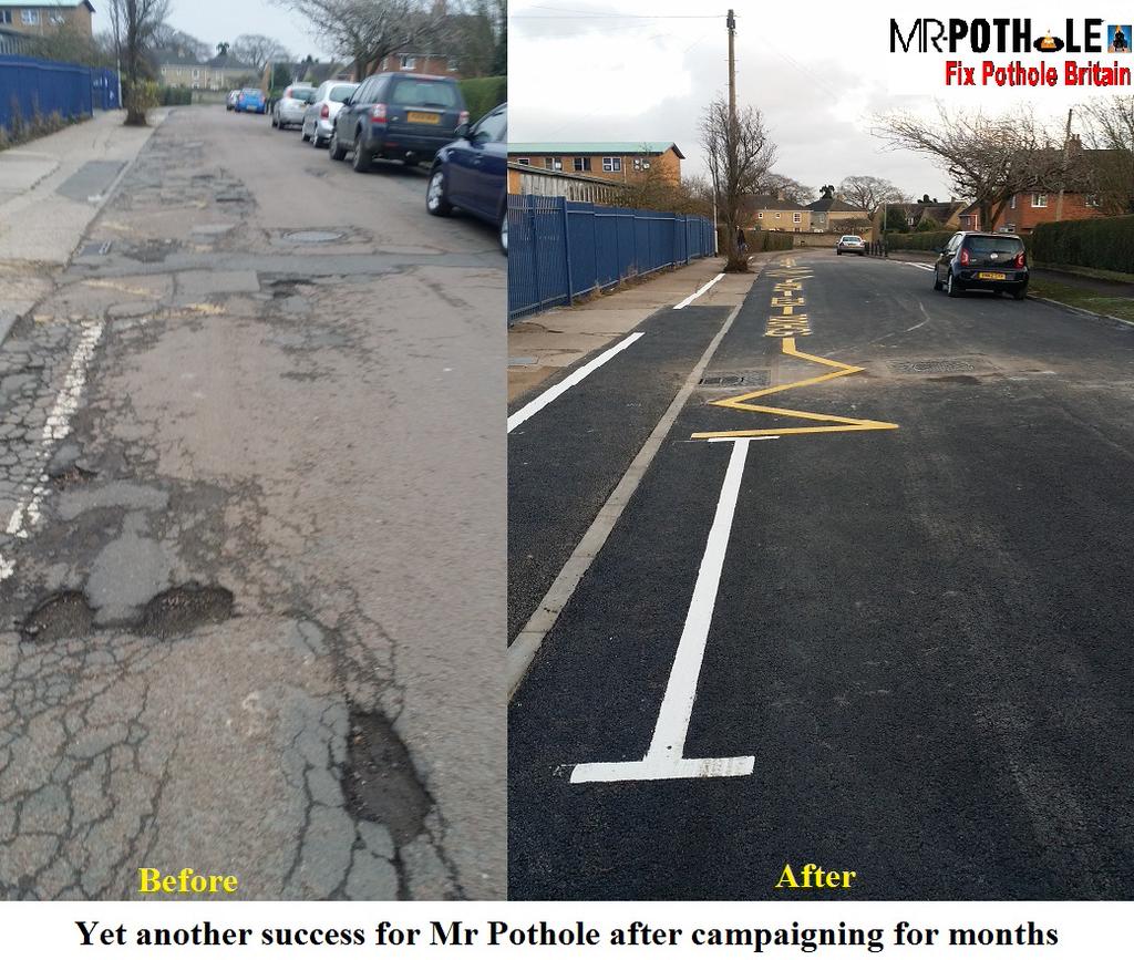 mrpotholeuk's tweet photo. #MondayMemories Examples of my campaigning success in #PotholeWars https://t.co/qzyyUdBabH