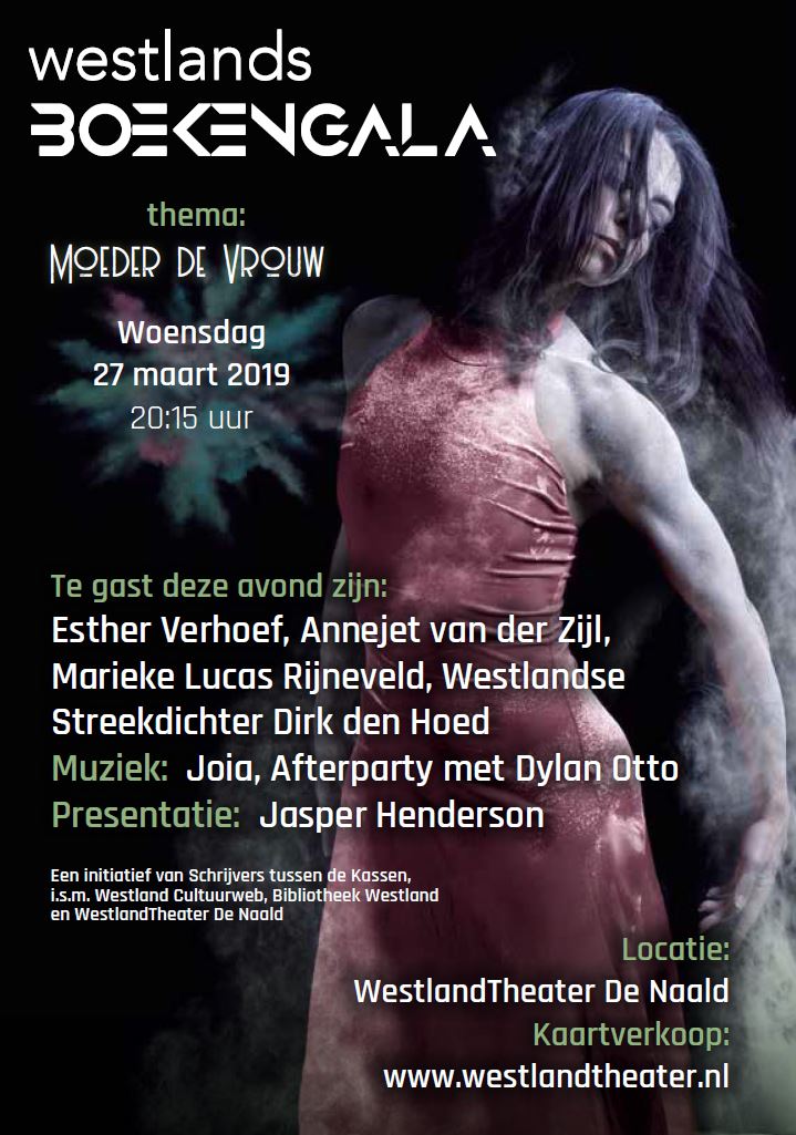 Wow! Derde editie van het <a href="/BoekengalaWestl/">Westlands boekengala</a> ziet er te gek uit zeg. Woensdag 27 maart @TheaterDeNaald. Met o.a. <a href="/estherverhoef/">Esther Verhoef</a>, Annejet van der Zijl, @mariek1991 Lucas Rijneveld, de <a href="/StreekdichterWL/">StreekdichterWestl</a> Dirk den Hoed, zangeres Joia... en uiteraard afterparty in de foyer 🥂