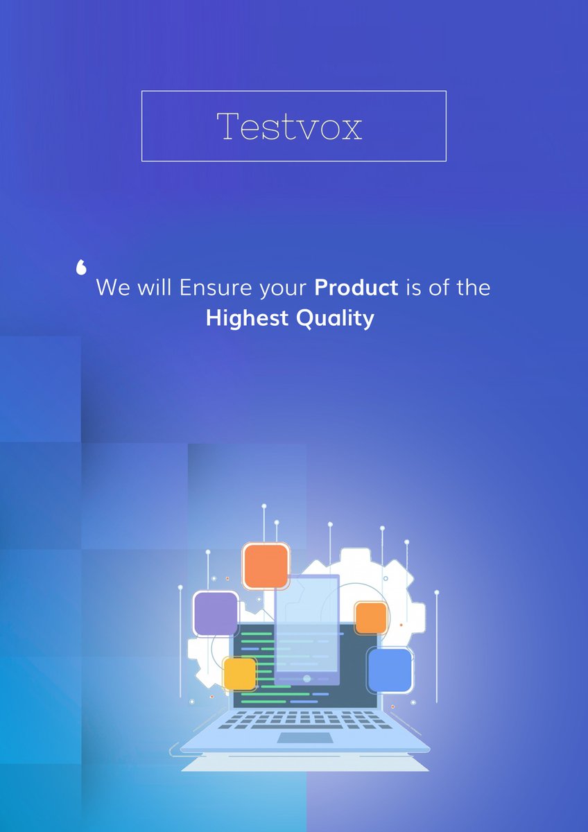 testvoxqa's tweet photo. Our exceptional testing service ensure your product to have an outstanding quality
#startups #founder #CEO #CTO #projectmanager #mobileapp #testvox
#softwaretesting https://t.co/CEaCbbWSAH