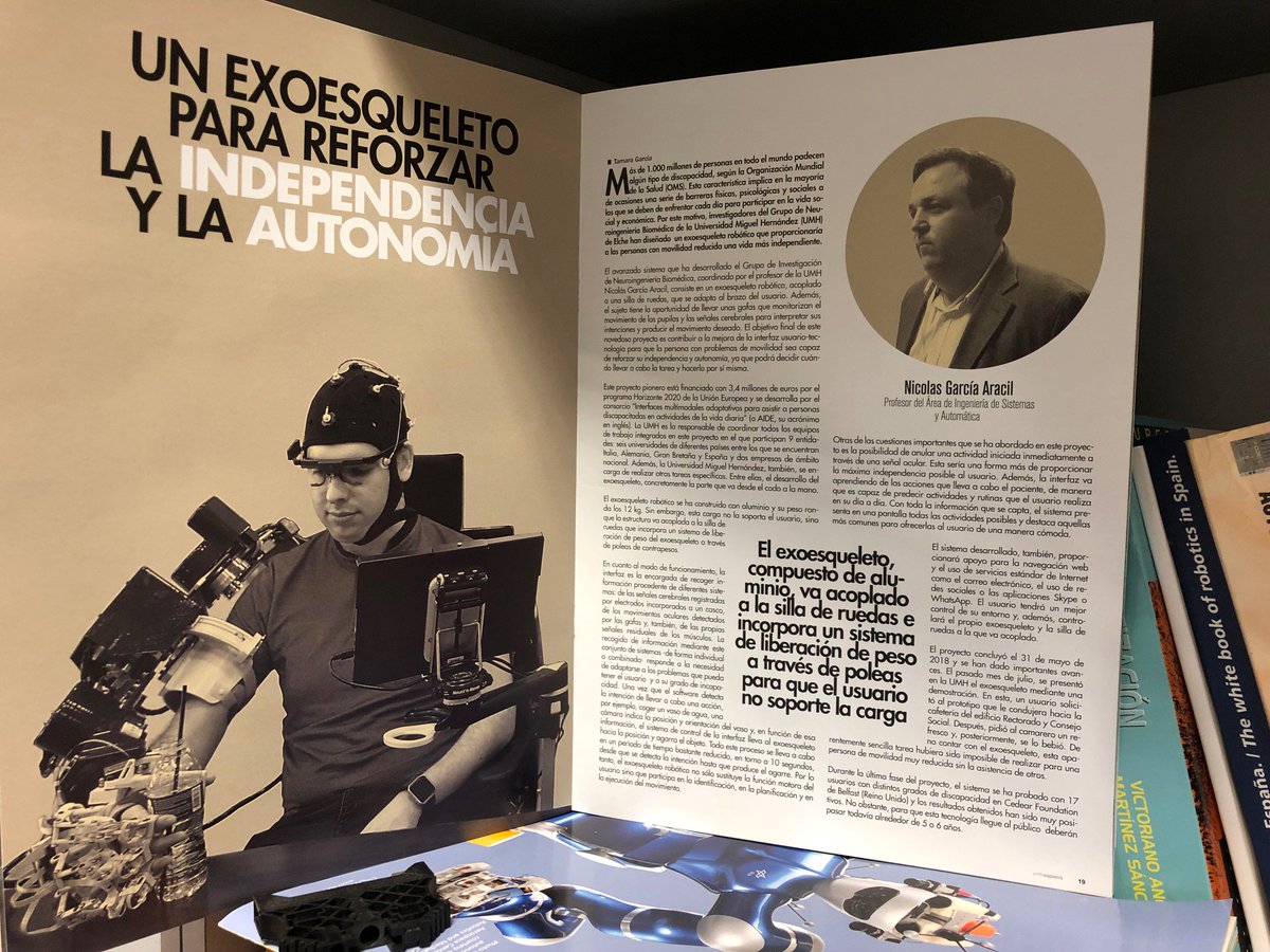 Ayer con <a href="/informacion_es/">INFORMACION.es</a> gratis el nuevo número de la revista <a href="/umhsapiens/">UMH Sapiens</a> Artículo sobre el proyecto AIDE: "Un exoesqueleto para reforzar la independencia y autonomía" p. 18-19
