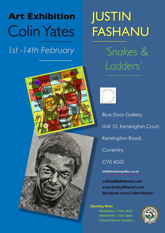 The Justin Fashanu exhibition at the Blue Door gallery in Coventry is fast approaching! Watch this space! @BlueDoorCov @BBCCovWarks @CoventryUpdates @CuratingCov @UKArtistsOnline @Leon_Mann @AmalFashanu @SRTRC_England  @PFA @WTHLP @JustinCampaign @thealanquick @KazGabay