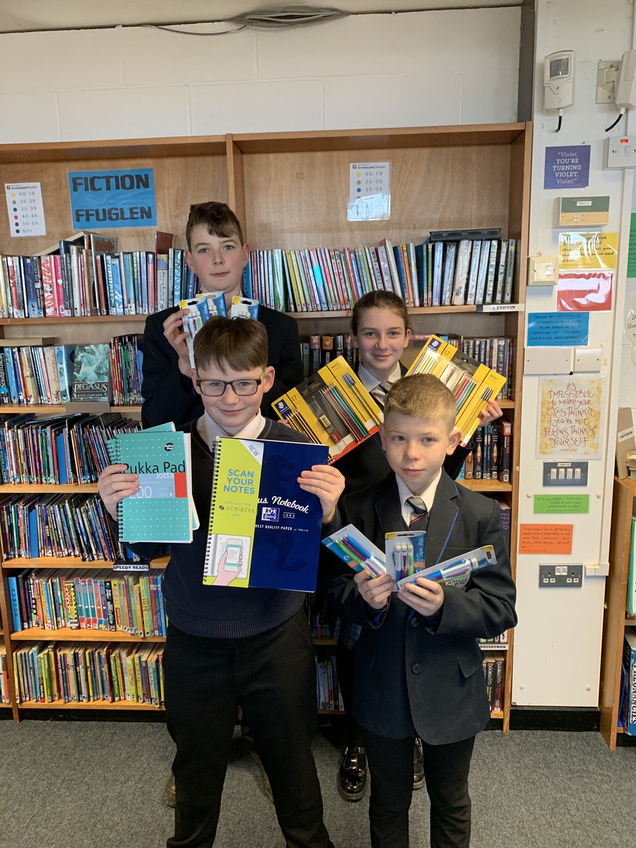 Huge thank you to @STAEMars and <a href="/Tesco/">Tesco</a> for the donations towards our school stationery shop which will be opening very soon - Diolch yn fawr!!