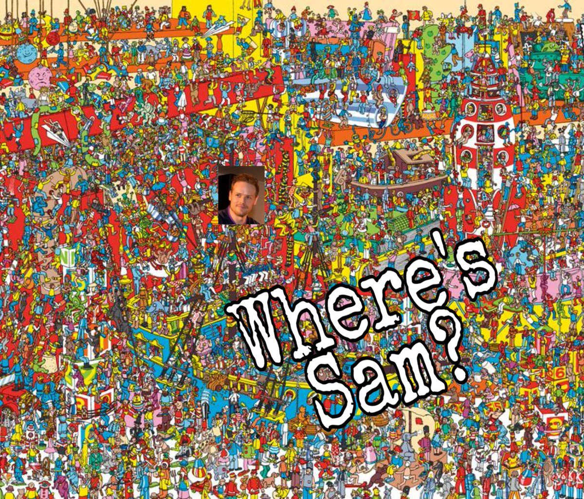 Having a bit of fun with this
#whereisSam?
<a href="/SamHeughan/">Sam Heughan</a>

<a href="/Sheugs/">Sheugs</a> <a href="/barbaramills1/">Barbara Mills</a> <a href="/sarahjaswim/">Sarah... Just Sarah🎗</a> <a href="/pjl24/">pj🧁fraser</a> <a href="/thesmilingcook/">Alisa🌟🏡</a> <a href="/10MinDQ/">Cookie Roof 🍪</a> <a href="/GHJNancy/">Nancy...Just Nancy</a> <a href="/ladybay8/">Diane Serralta</a> <a href="/WrigleyGuinness/">Jennifer</a>