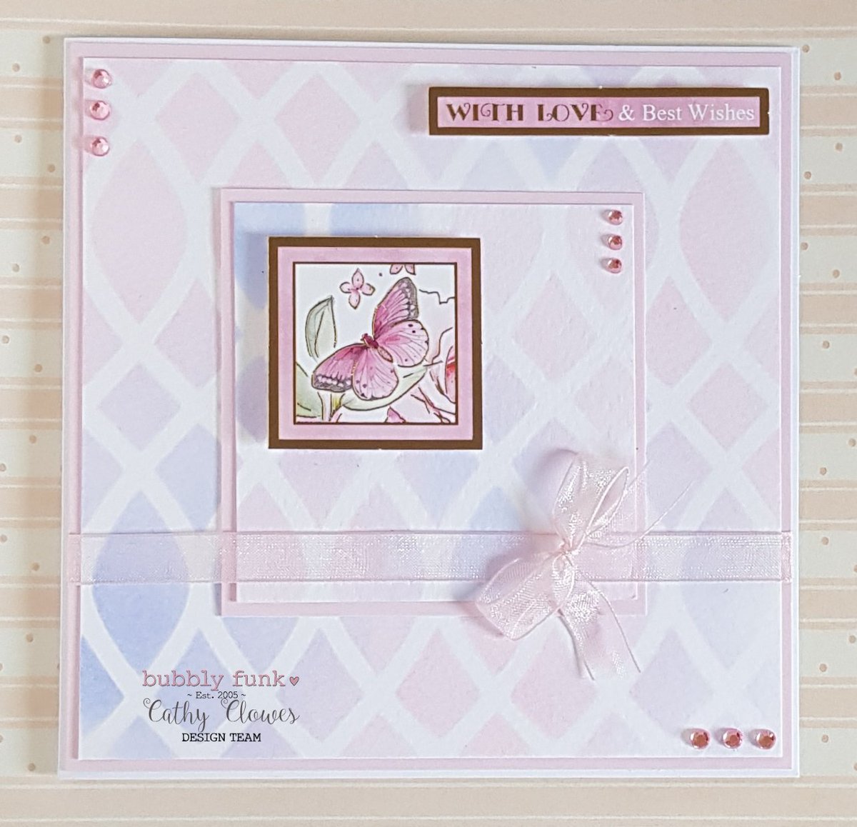 thiscraftymummy's tweet photo. I loved creating a background for this pretty @HunkydoryCrafts topper using a @BubblyFunk stencil  and Distress Inks. Distress doesn't always mean grungy! https://t.co/PwdqIaEpEk https://t.co/WK56UeAX1N