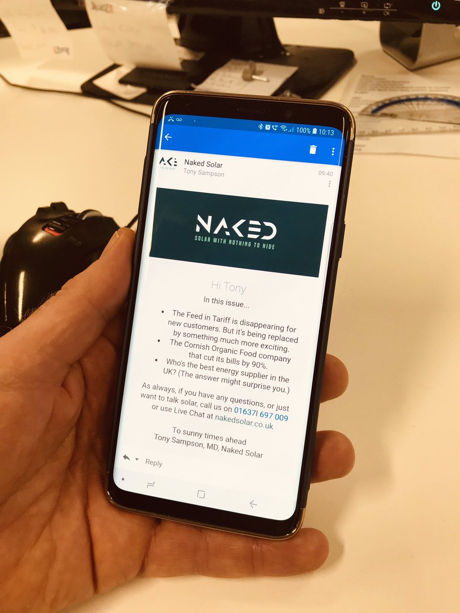 naked_solar's tweet photo. Our latest newsletter should be hitting your inbox’s now! Not on our mailing list? Send us an email to info@nakedsolar.co.uk to find out more #PlanetMaintenance #Renewables #SolarPV #Newsletter #southwest #MondayMotivaton #Cornwall #Devon https://t.co/lgVpgJ7XgW