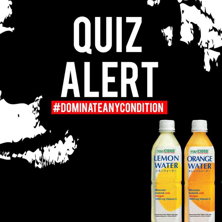 YOU.C1000 Water (@youc1000water) on Twitter photo #QuizAlert is back!
Berapa skor yang dicetak <a href="/ManUtd/">Manchester United</a> di babak pertama pertandingan melawan Burnley tanggal 30 Januari nanti?
Ada 2 followers dengan jawaban tepat yang akan mendapatkan drawstring original dari Manchester United!
Jawaban ditunggu sampai tanggal 30, pukul 00.00. #QuizAlert is back!
Berapa skor yang dicetak <a href="/ManUtd/">Manchester United</a> di babak pertama pertandingan melawan Burnley tanggal 30 Januari nanti?
Ada 2 followers dengan jawaban tepat yang akan mendapatkan drawstring original dari Manchester United!
Jawaban ditunggu sampai tanggal 30, pukul 00.00.