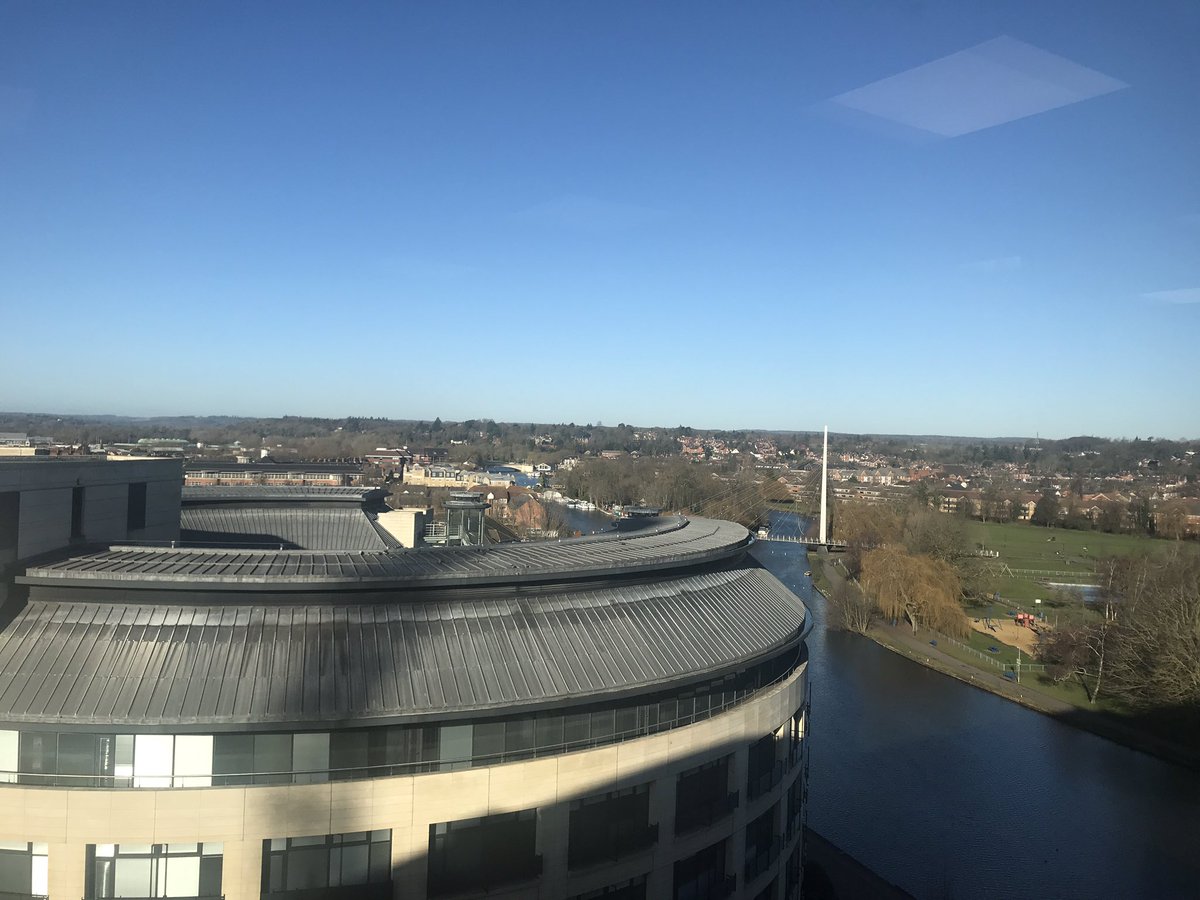Beaut day in #Reading this morning - view from CG towers #readingbridgehouse #rdguk #berkshire #comercialproperty #offices