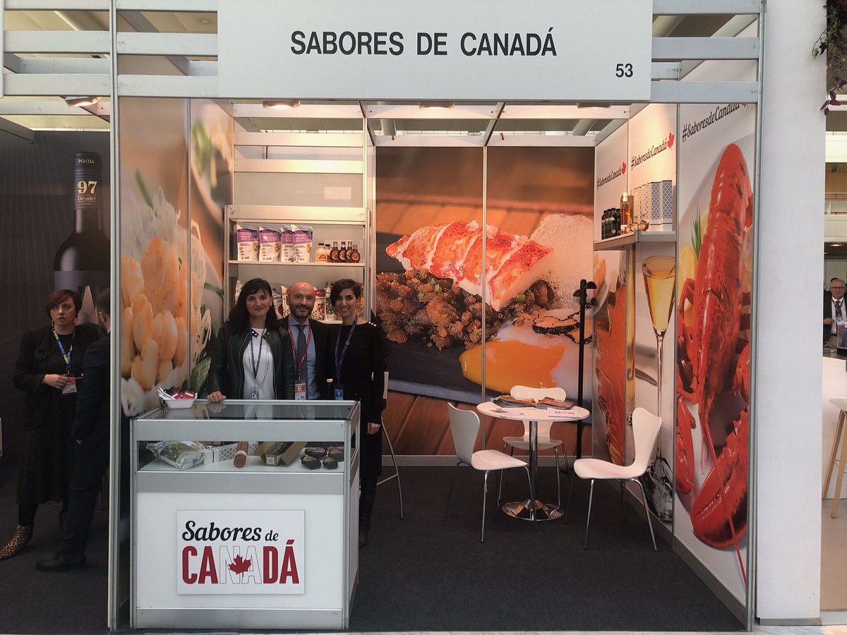 AmbCanEspagne's tweet photo. Venez visiter @AmbCanEspagne à @madridfusion stand 53. Vous trouverez des produits de l’#Ontario @Pillitteriwines @madegoodfoods , du #Québec #maplejoe @DomaineNeige #natursource @PranaBio @LBMapleTWEET et de la #colombiebritannique #innofoods @SaboresdeCanada https://t.co/y3rQyQAVov