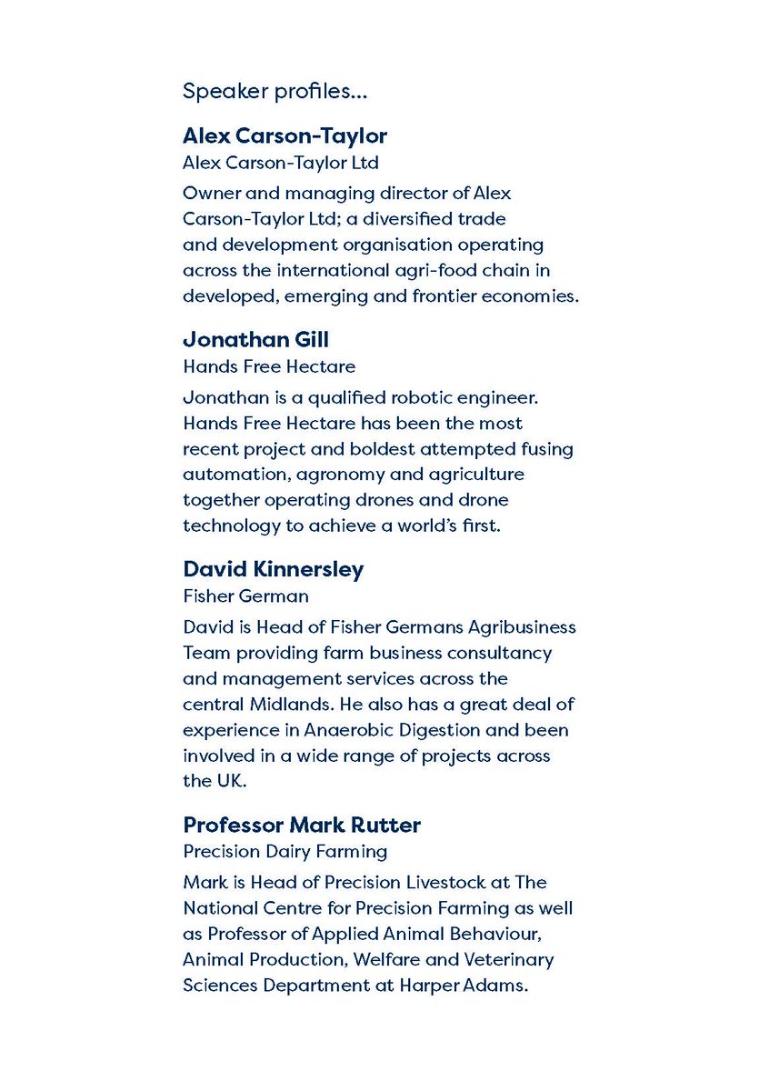 lanyonbowdler's tweet image. We&apos;re taking bookings for our FREE seminar &apos;What will farming look like in 10 year&apos;s time&apos; at @HarperAdamsUni on 14 March guest speakers include @FreeHectare &amp;amp; @FisherGerman evening ends with comp buffet #farming #agriculture #Automatedmachines