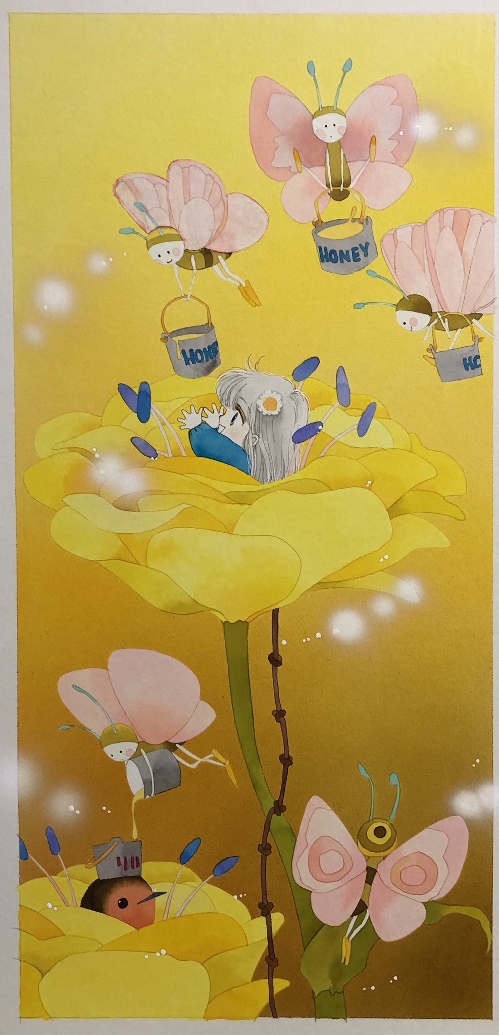 萩岩睦美 思いっきり永田萌さん風のこんな絵もありました 付録か折り込みのポスターだったかな 萩岩睦美原画展at北九州市漫画ミュージアム T Co 1a2ukxp8lw Twitter