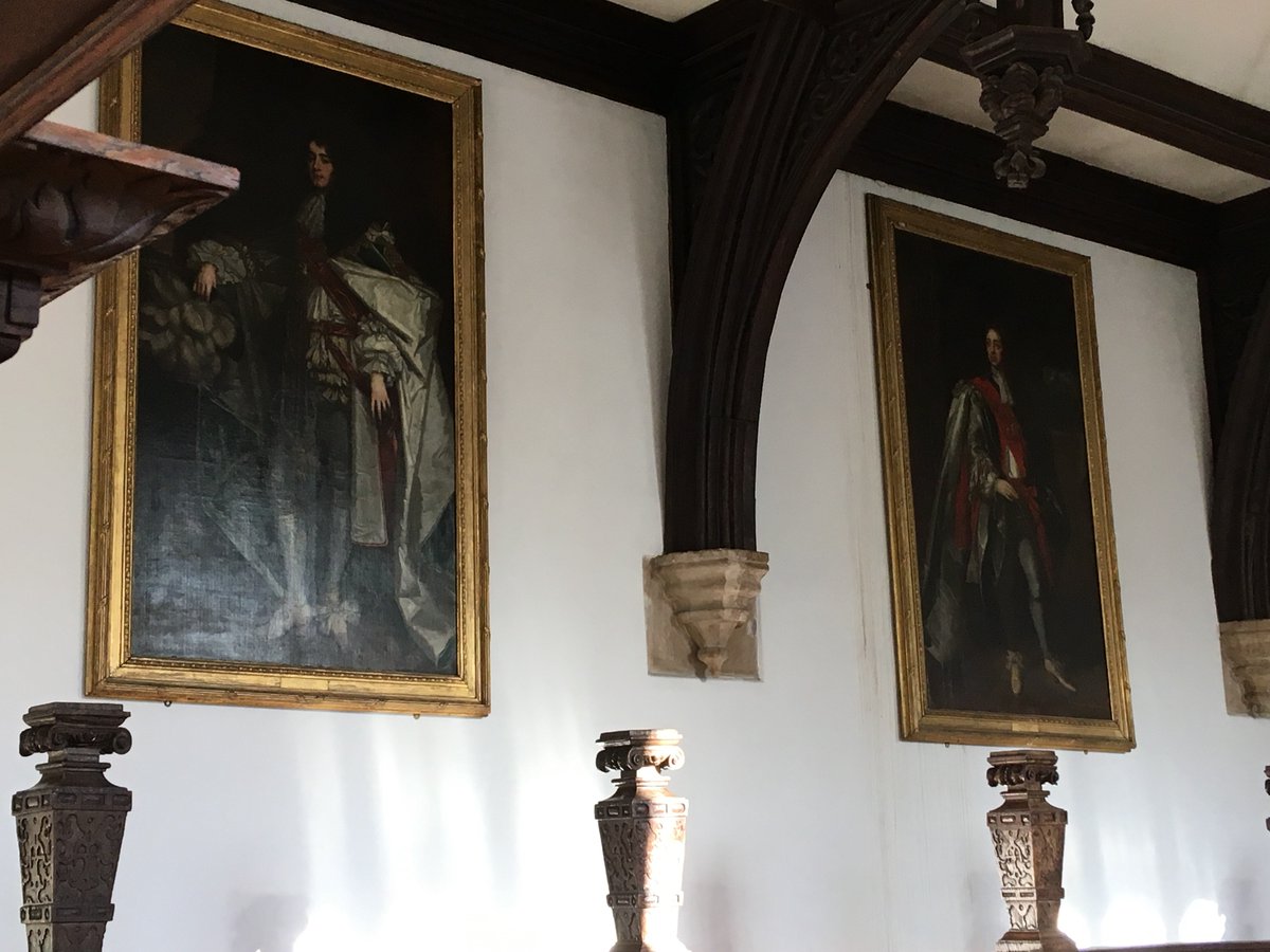 CharterhouseEC1's tweet image. As part of our exciting new project to refurbish the only surviving Tudor Great Chamber in London - we are restoring all our 17thC portraits of our Restoration era Governors ready to move into this great room #HLFsupported #Tudor #museum #London @HLFLondon