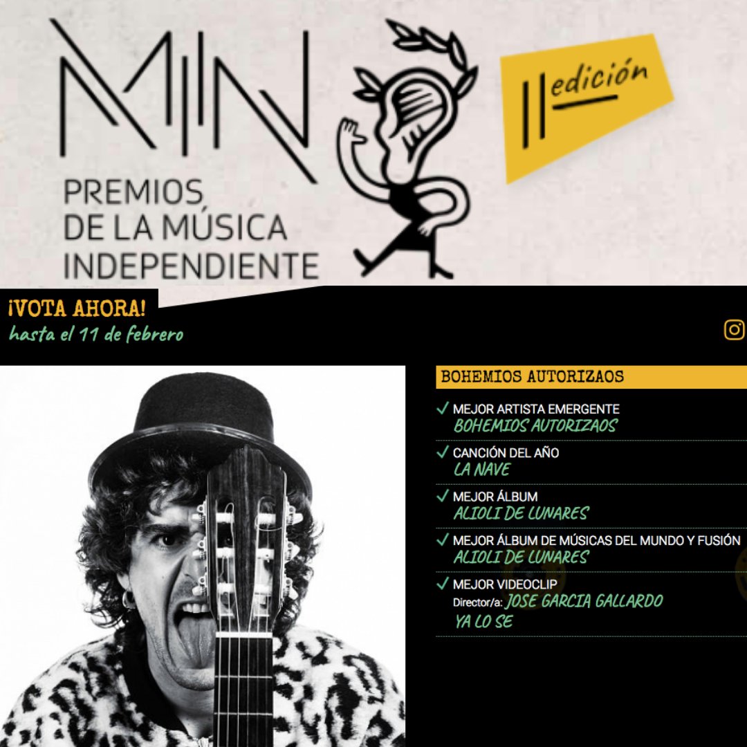 Bohemios5's tweet photo. ¡Gente, necesitamos vuestros votos en los @PremiosMIN! https://t.co/Gni59rDsgy