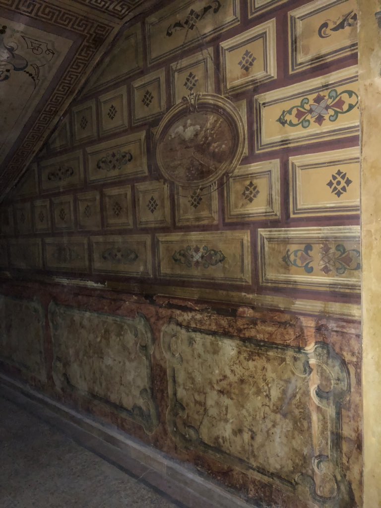 LanaChologauri's tweet photo. Beautiful entrance hall wall paintings from 1890s. Treasure of Tbilisi, G.Tabidze street β¨π #paintings #entrancehall #tbilisi #fresco #exploretbilisi https://t.co/5MV30fBd4Z