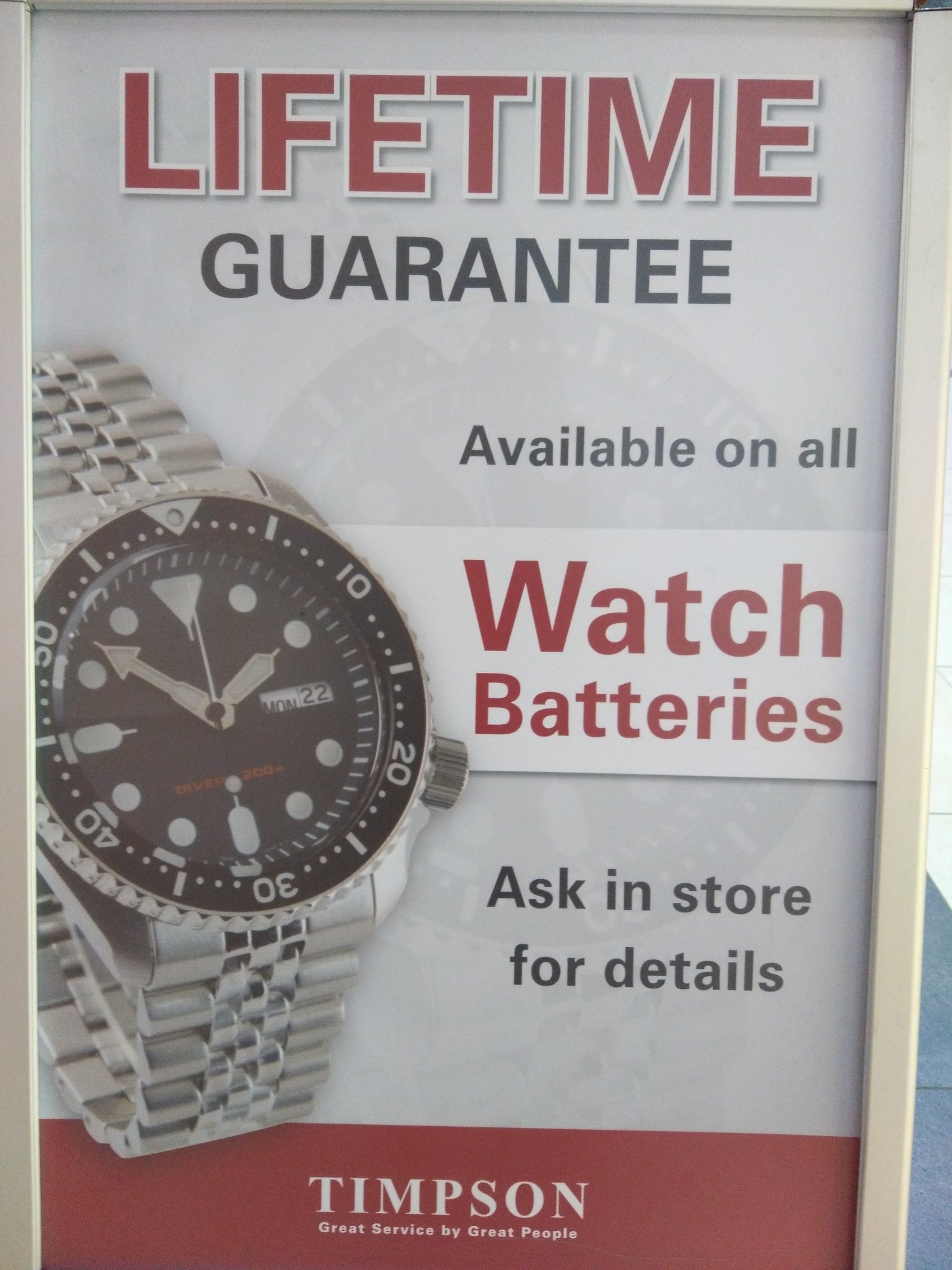 Timpsons battery replacement cost new arrivals