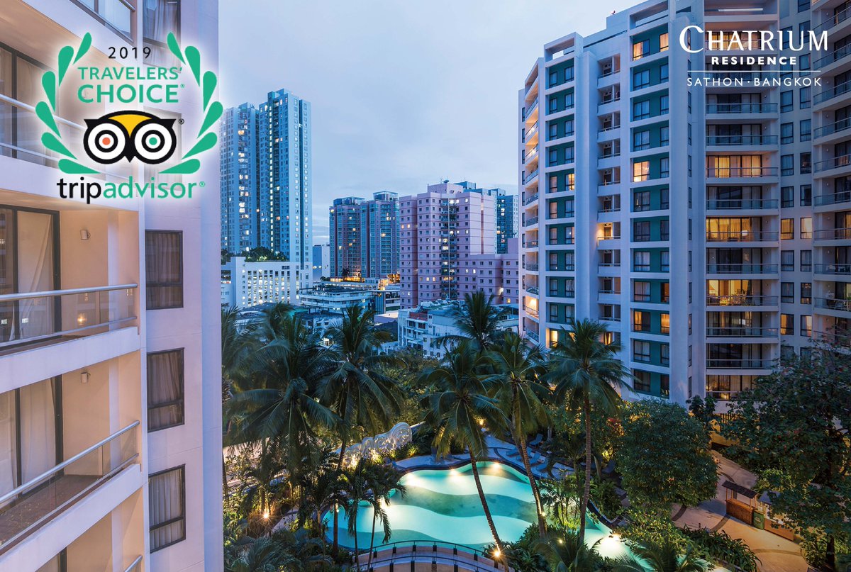 Chatrium's tweet photo. TripAdvisor, the world’s largest travel site, recently announced their Top 25 Hotels for Families in Thailand for 2019, and Chatrium Residence Sathon Bangkok is on their list yet again.
#tripadvisor #chatriumsathon #top25hotels #award #bangkok https://t.co/T7TfXYaEBx
