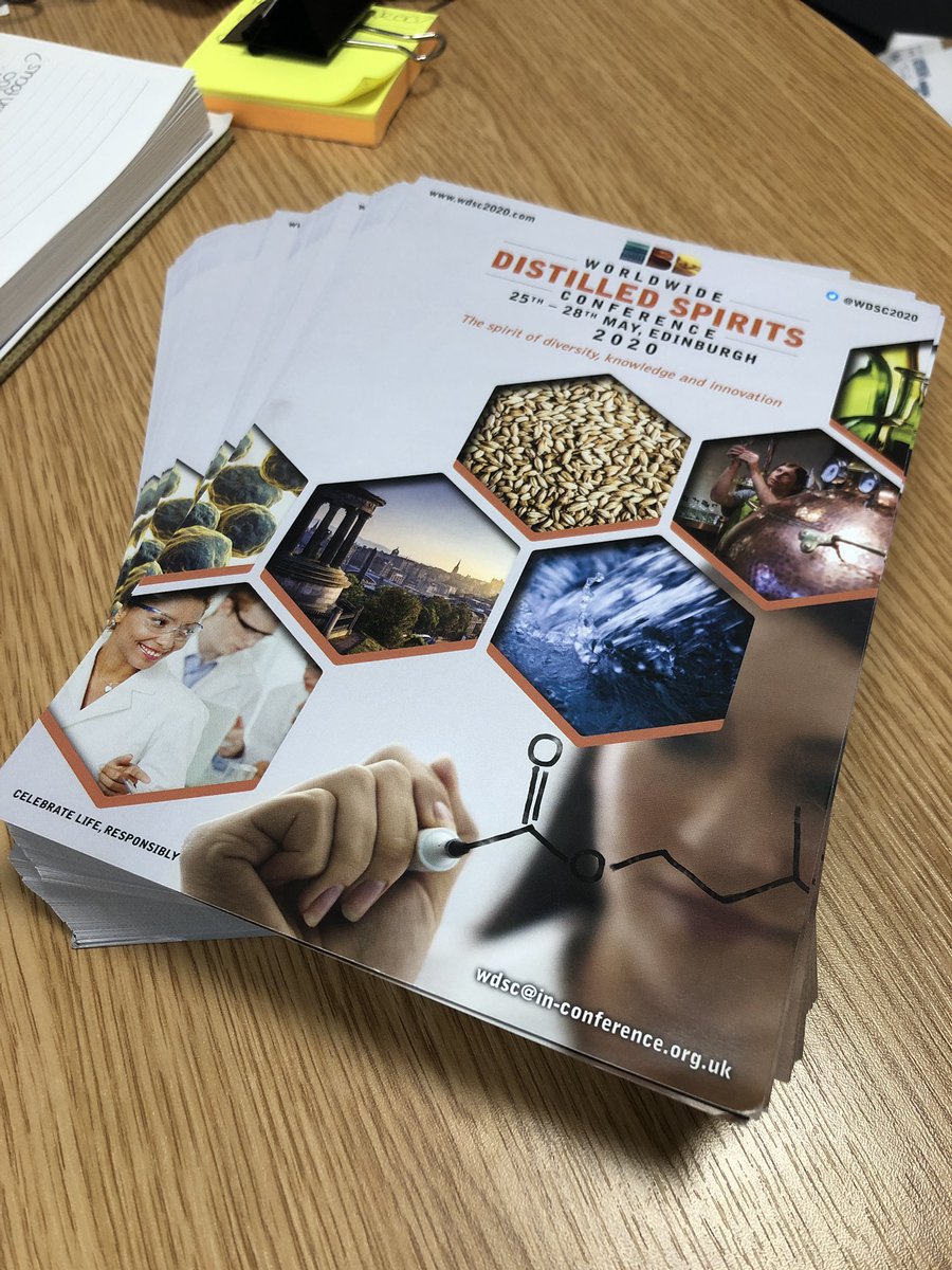 Scerevisiae's tweet photo. Exciting day - I have flyers for @WDSC2020 and itโs time to properly kick off the Programme Committee! #Spirits2020 https://t.co/DgDIan9dZP
