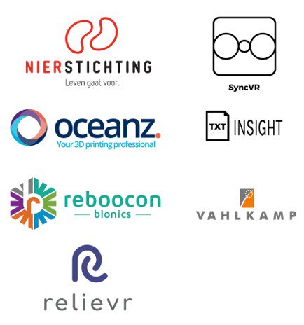 Discover #innovations at #I4H2019! We are #proud to welcome our innovation booths: @Nierstichting, @Oceanz3Dprint, @r_bionics, #RelieVR, #SyncVR, #TXTInsight & #Vahlkamp International. Check them out: innovationforhealth.nl/innovation-boo…