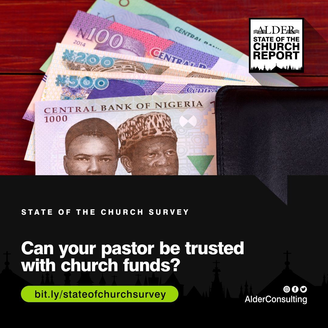 AlderConsulting's tweet photo. Do you ever wonder how church funds are managed by church administrators and pastors? Share your views in our survey: https://t.co/sOIvqAgEbt. #StateofChurch https://t.co/Ump8Br5sPF