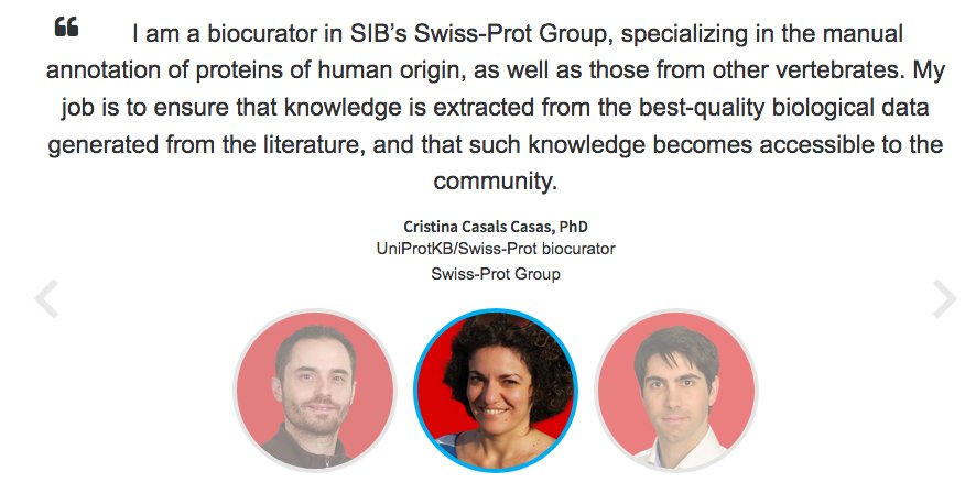 ISBSIB's tweet photo. Thinking of a career in #bioinformatics? Here is a glimpse of what drives our #biocurators, #software #developers & clinical #bioinformaticians: meet Cristina @uniprot #SwissProt, Gerardo @SWISS_MODEL @UniBasel_en & Yann @Hopitaux_unige #SIB20years: https://t.co/nY2nr8iTB0 https://t.co/vnycL3c5Qv