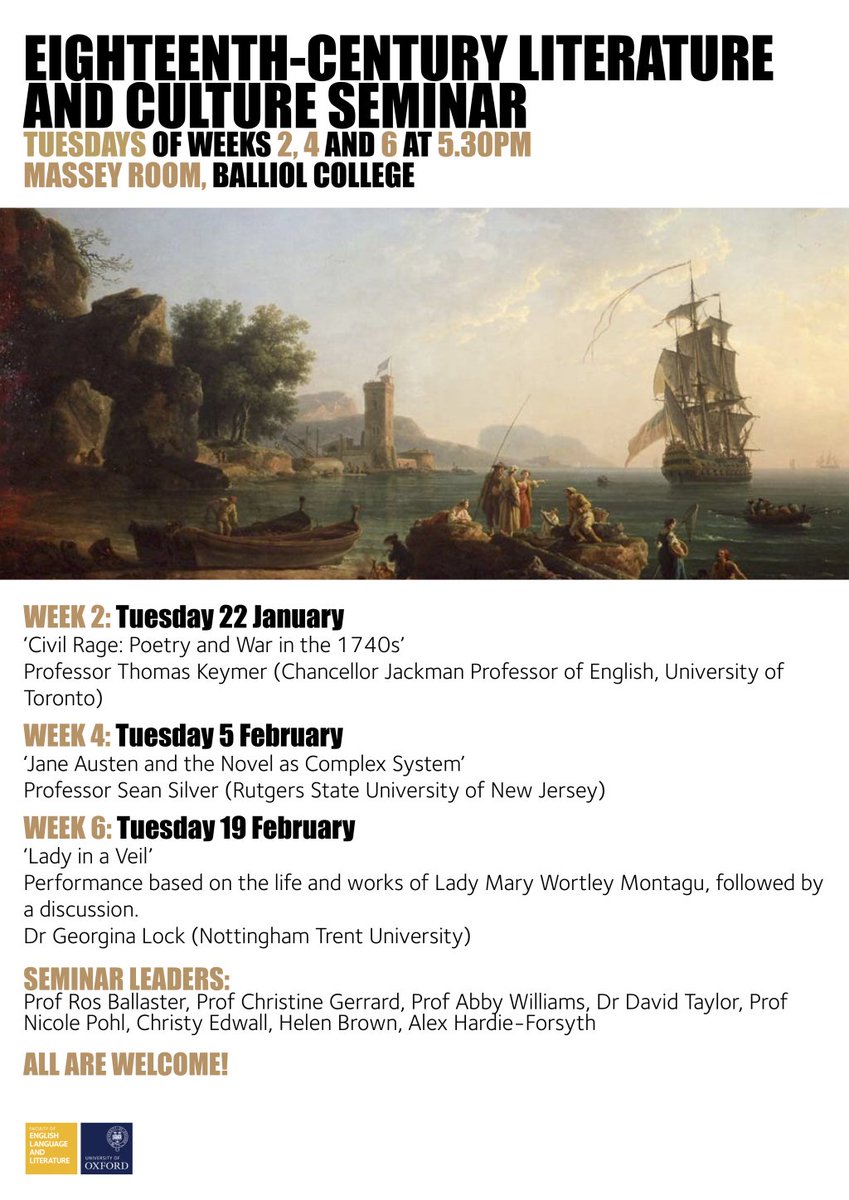 Eighteenth-Century Literature and Culture Seminar Hilary Term 2019 recsoxford.org/2019/01/21/eig…