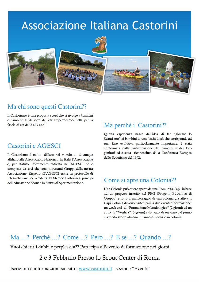 Castorini_AIC's tweet photo. Vuoi scoprire cosa sono i Castorini ??? https://t.co/xueDdpb18h