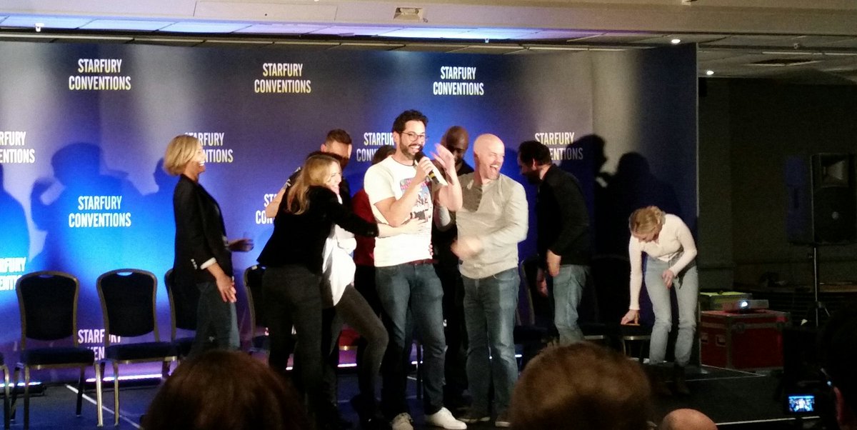 sayasajo's tweet photo. So much laughter and even tears in the end... Still overwhelmed by this incredible weekend at #BrightonLux😈🤘 Can't describe how great it was meeting so many wonderful people of our Lucifam, #Lucifer cast and showrunners💖 THX a lot everyone &amp; @starfuryevents👍👍👍 https://t.co/eJQojuMDOP