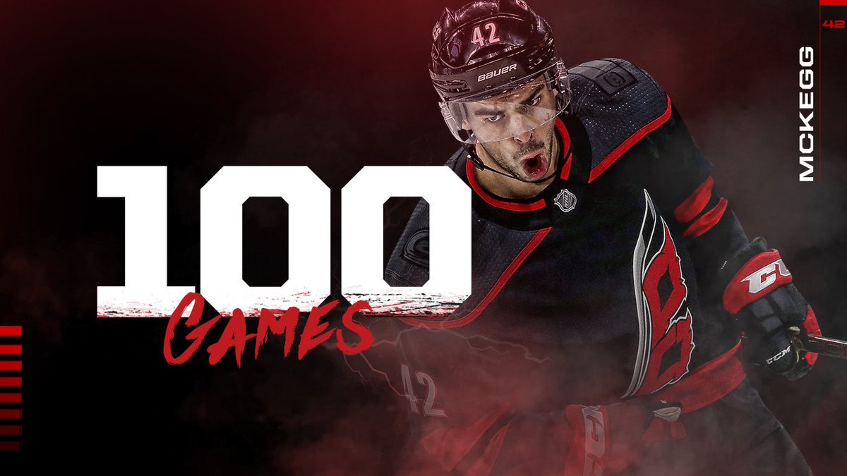 Canes's tweet photo. Greg McKegg with the milestone! https://t.co/nvl0aMVZw6