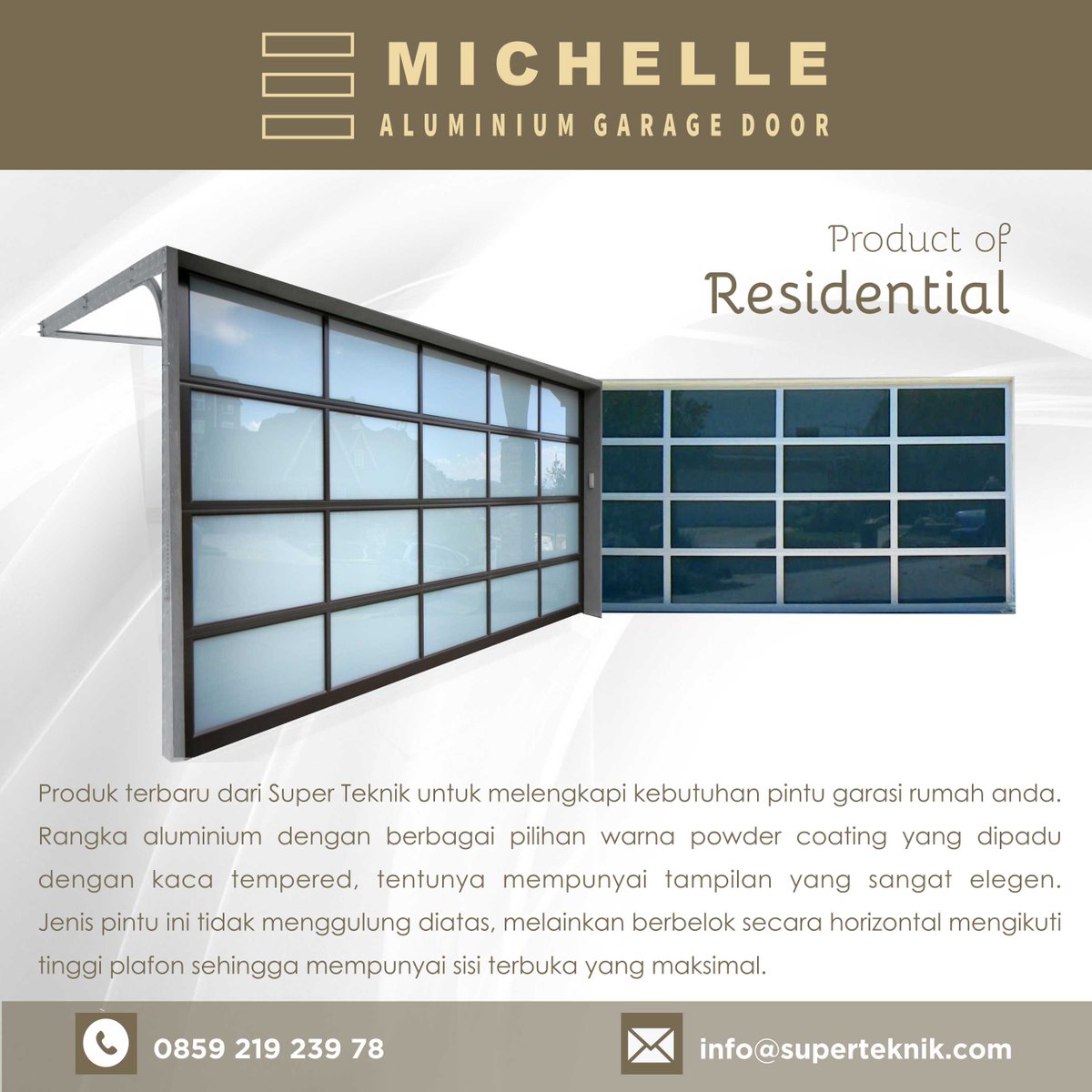 Pt Super Teknik No Twitter Michelle Aluminium Garage Doors