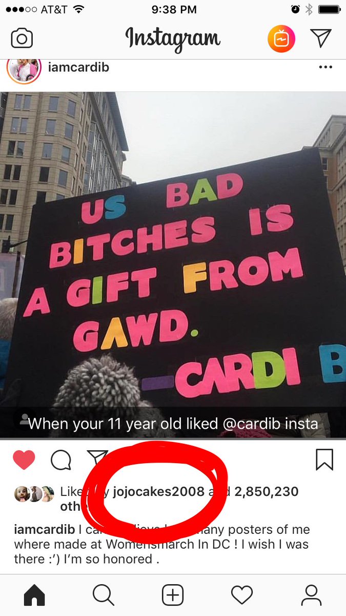 VmlHeather's tweet photo. @iamcardib when my 11 year old loves your insta post.... yaaassss https://t.co/ovL0C8XXdp