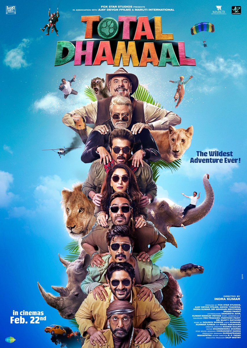 Indra Kumar (@indra_kumar_9) on Twitter photo Ab kuch hoga toh sirf Total Dhamaal hoga! Watch the #TotalDhamaalTrailer, in a few hours from now.
<a href="/ADFFilms/">Devgn Films</a> <a href="/foxstarhindi/">FoxStarHindi Ratan</a> <a href="/saregamaglobal/">Saregama</a> Ab kuch hoga toh sirf Total Dhamaal hoga! Watch the #TotalDhamaalTrailer, in a few hours from now.
<a href="/ADFFilms/">Devgn Films</a> <a href="/foxstarhindi/">FoxStarHindi Ratan</a> <a href="/saregamaglobal/">Saregama</a>