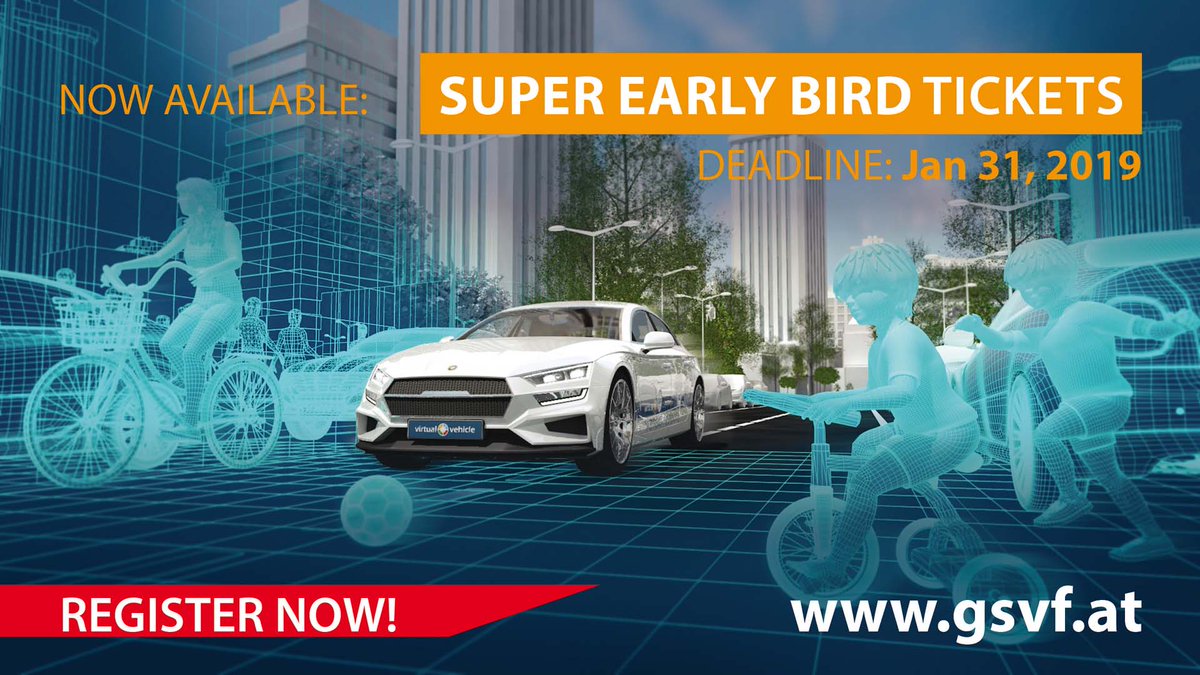 VIRTUAL VEHICLE (@virtual_vehicle) on Twitter photo #GSVF Ticket Sales started! - Secure your ticket now - and benefit from our special early bird rate! -  mailchi.mp/v2c2/become-a-…
#agileengineering #techlead #simulation # virtualization #conference #GSVF Ticket Sales started! - Secure your ticket now - and benefit from our special early bird rate! -  mailchi.mp/v2c2/become-a-…
#agileengineering #techlead #simulation # virtualization #conference