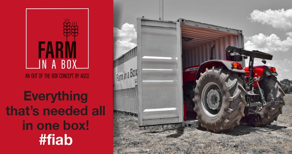 JohnAgboola_'s tweet photo. The Farm-in-a-Box concept is a timely #AgInnovation that aims at changing the narrative that "In #Africa, humans provide 65% of the power required for land preparatn" #FIAB brings knowledge &amp; #AgMechanization to every farmer- https://t.co/2yOkgQKPRi 
#AGCOAfrica #MondayMotivation https://t.co/7iatuQm2Bt