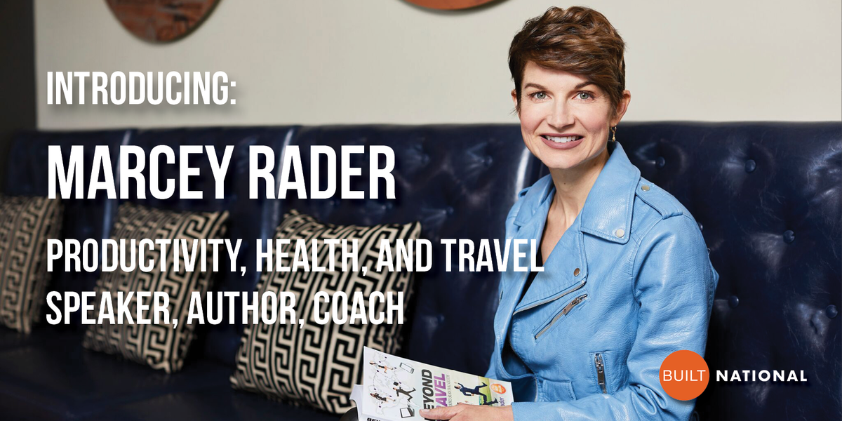 BUILT_Natl's tweet photo. BUILT National is thrilled to have @MarceyRader as a keynote speaker at the 2019 Sales Conference &amp; Leadership Retreat in February! Marcey is an author and speaker who specializes in the areas of productivity, health, and travel. #2019BUILTConference https://t.co/huQ6O5J5FB