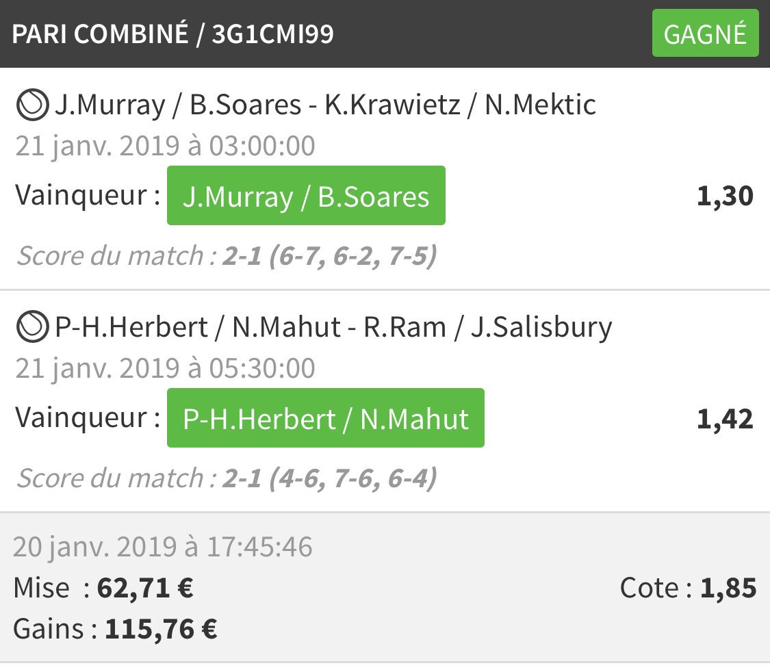 SikaPronos's tweet image. Vamooos P2H &amp;amp; Mahut💪

10€ -&amp;gt; 100€ en 3 étapes✅

100 RT / 150 ❤️ si tu veux une nouvelle montante