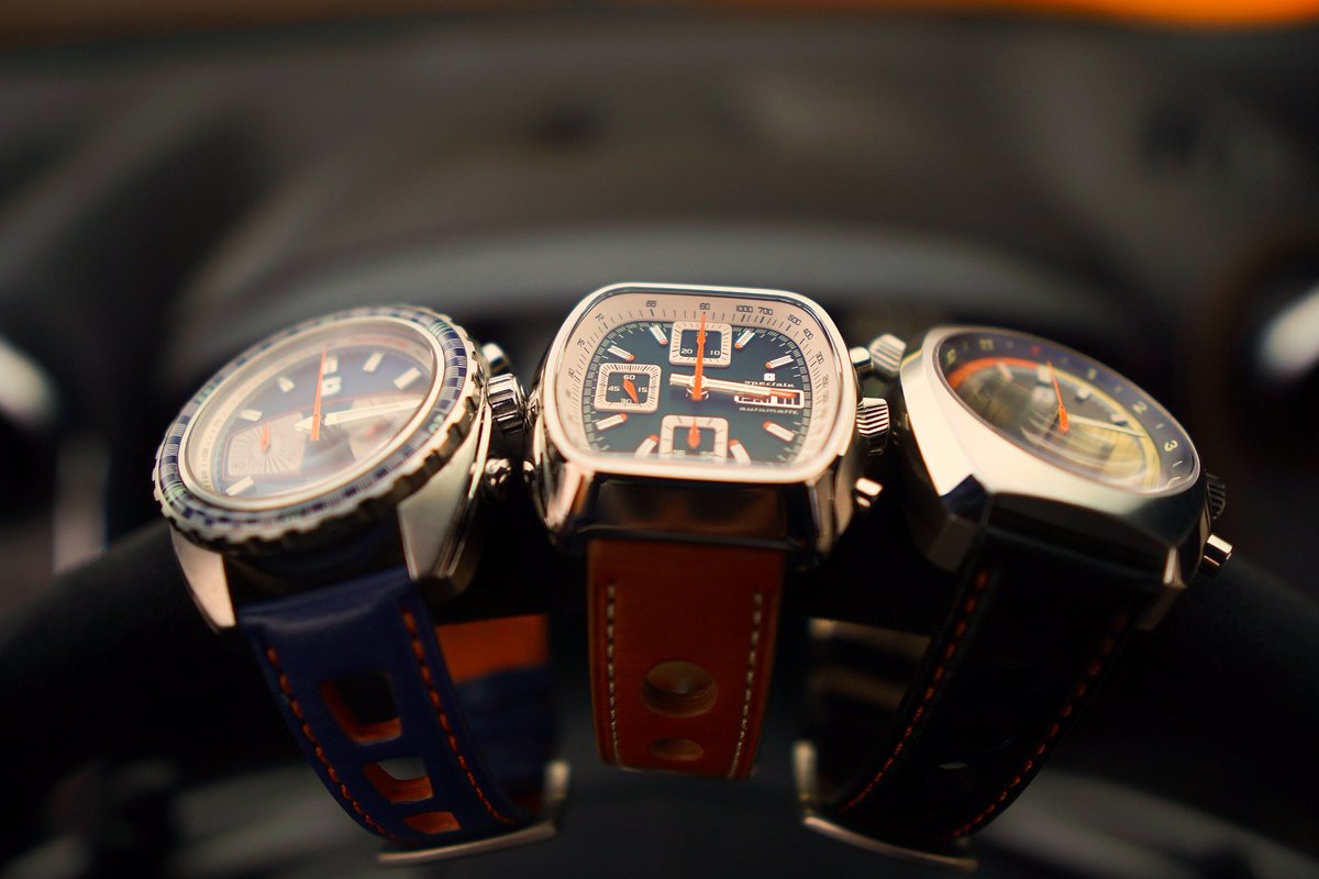StratonWC's tweet photo. A trio of Straton watches ( Syncro, Speciale and Chrono Curve) on the steering wheel of a @McLarenAuto 570S.

https://t.co/OnF4wzzHFD 

📸 @tr_howard https://t.co/KNjFahldom