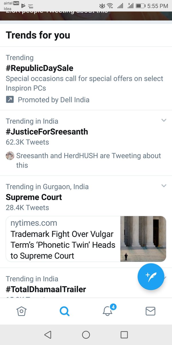 RRathore08's tweet photo. #JusticeForSreesanth is trending all over india
With 62.3k tweets https://t.co/6VsImLB9uP